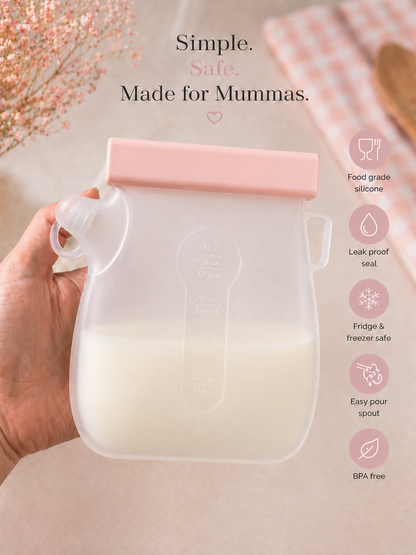 Reusable Silicone Breast Milk Storage Pouch