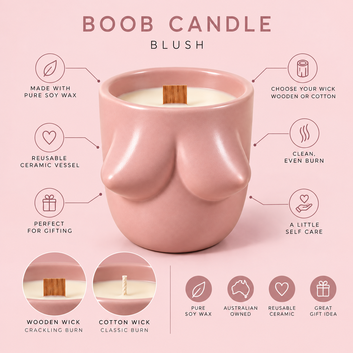 Calm Your Tits – Boob Candle