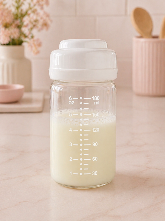 Glass Milk Storage Bottle