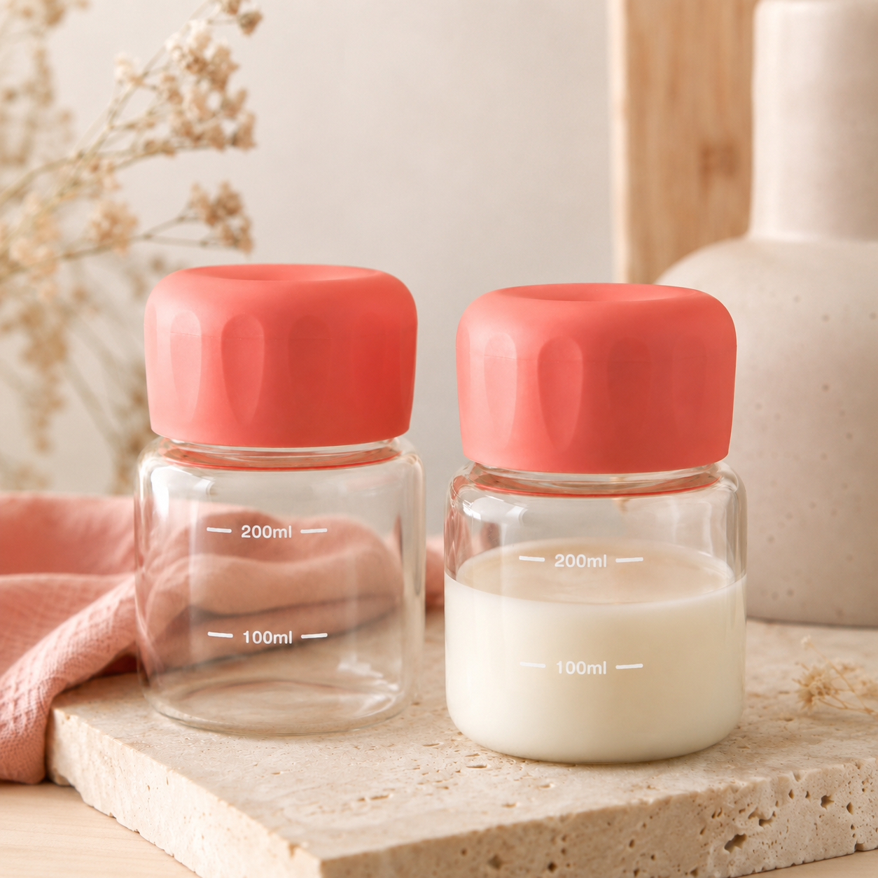 Glass Milk Storage Jar 300ml