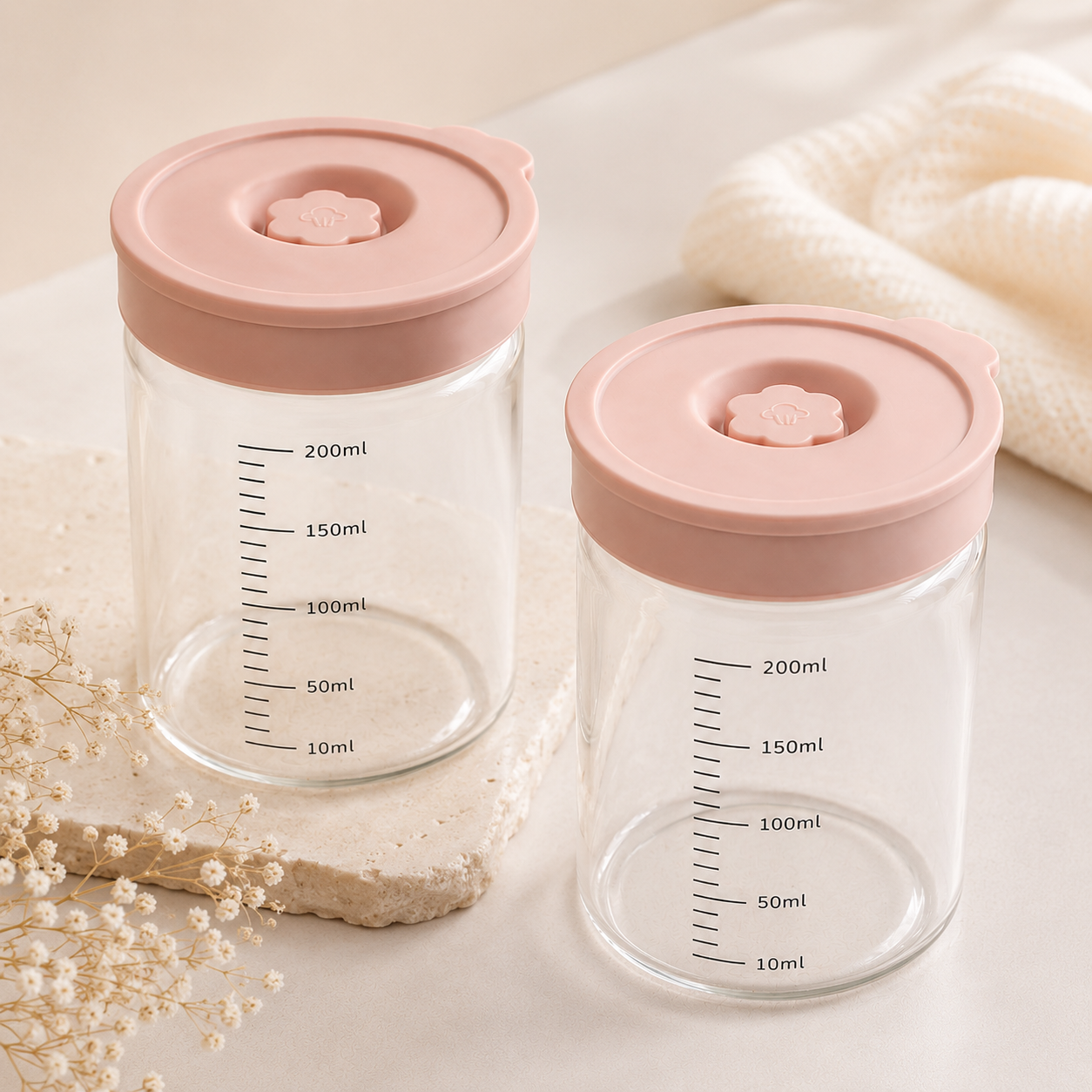 Glass Breast Milk Storage Container – 200ml