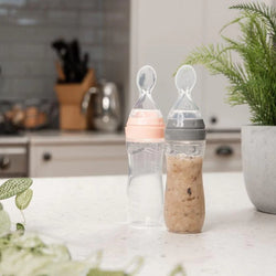 Haakaa Silicone Baby Food Dispensing Spoon GREY